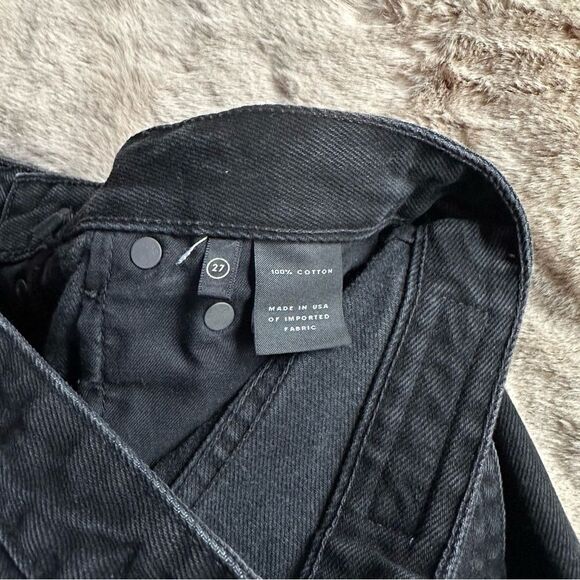 GRLFRND black denim 100% cotton distressed shorts - Picture 7 of 9